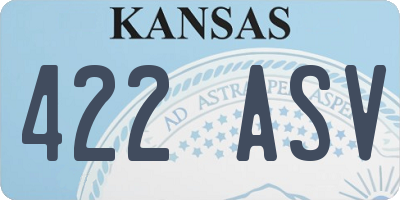KS license plate 422ASV