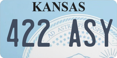 KS license plate 422ASY
