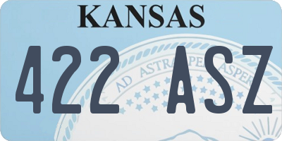 KS license plate 422ASZ