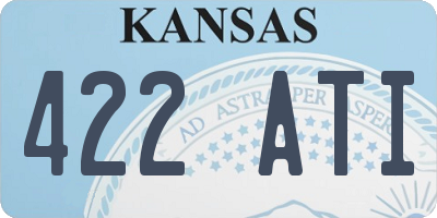 KS license plate 422ATI