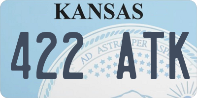 KS license plate 422ATK