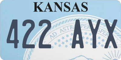 KS license plate 422AYX