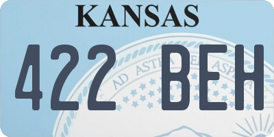 KS license plate 422BEH