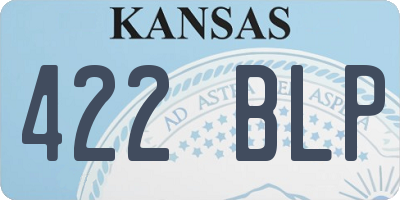 KS license plate 422BLP