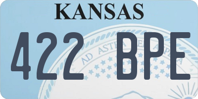 KS license plate 422BPE