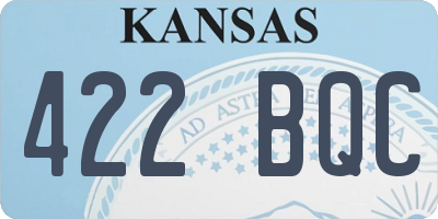 KS license plate 422BQC