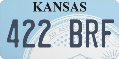 KS license plate 422BRF