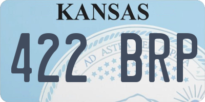 KS license plate 422BRP