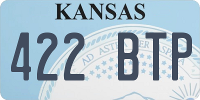 KS license plate 422BTP