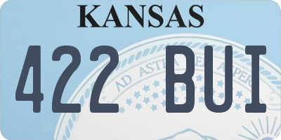 KS license plate 422BUI