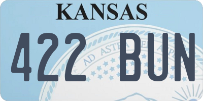 KS license plate 422BUN