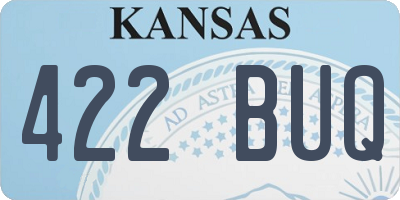 KS license plate 422BUQ