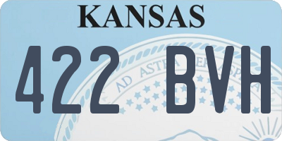 KS license plate 422BVH