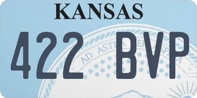 KS license plate 422BVP