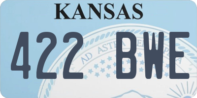 KS license plate 422BWE