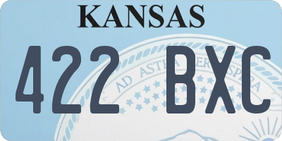 KS license plate 422BXC