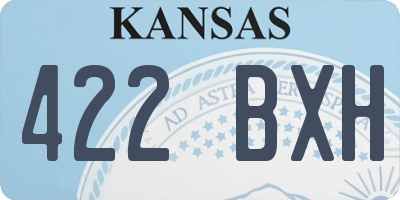 KS license plate 422BXH