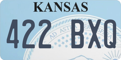 KS license plate 422BXQ