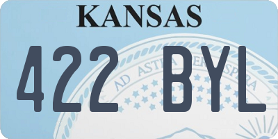 KS license plate 422BYL