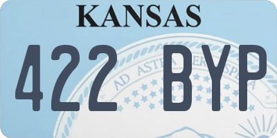 KS license plate 422BYP