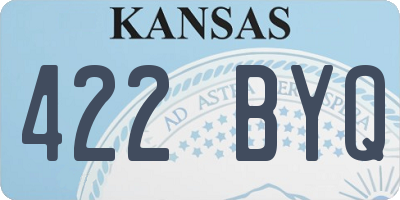 KS license plate 422BYQ