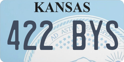 KS license plate 422BYS