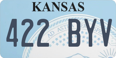 KS license plate 422BYV