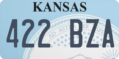 KS license plate 422BZA