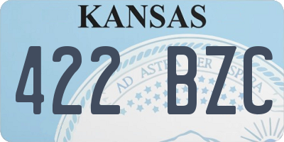 KS license plate 422BZC