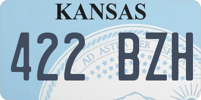 KS license plate 422BZH
