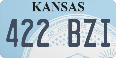 KS license plate 422BZI