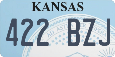 KS license plate 422BZJ
