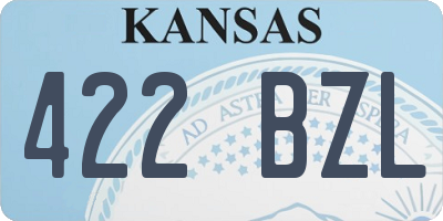KS license plate 422BZL