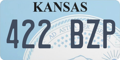 KS license plate 422BZP