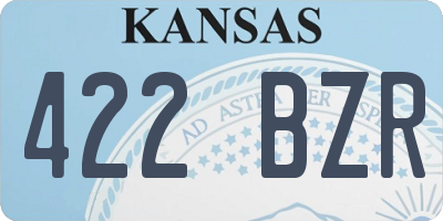 KS license plate 422BZR