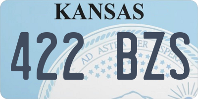 KS license plate 422BZS