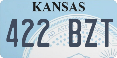 KS license plate 422BZT