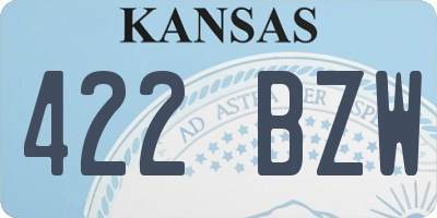 KS license plate 422BZW