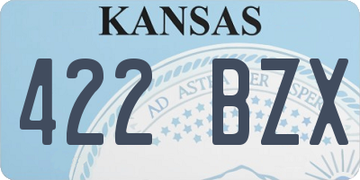 KS license plate 422BZX