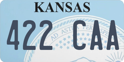 KS license plate 422CAA