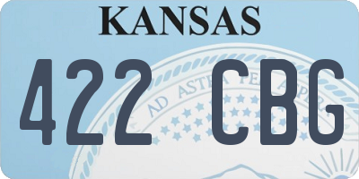 KS license plate 422CBG