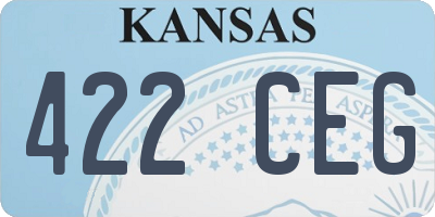 KS license plate 422CEG