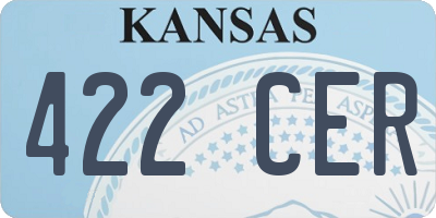 KS license plate 422CER