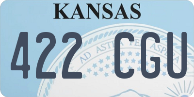 KS license plate 422CGU