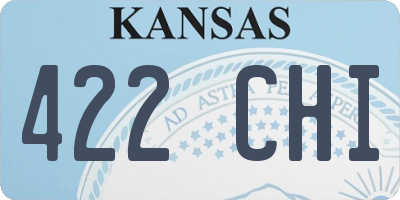 KS license plate 422CHI