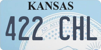 KS license plate 422CHL
