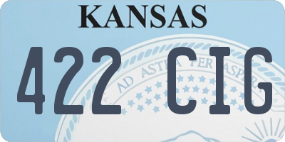 KS license plate 422CIG