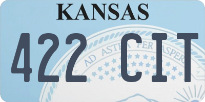 KS license plate 422CIT