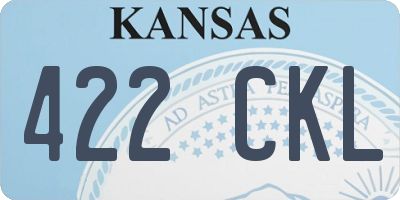 KS license plate 422CKL