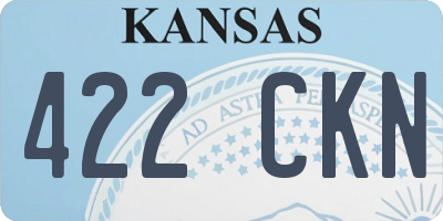 KS license plate 422CKN